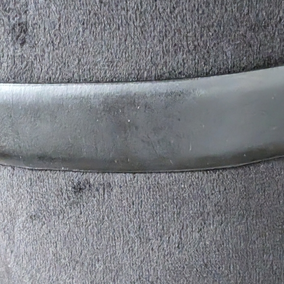 Chico's Genuine Leather Black and Silver Tone Adjustable Belt Size S/M - Picture 3 of 9